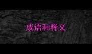 成语和释义