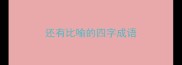 还有比喻的四字成语