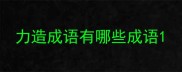 力造成语有哪些成语