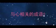 与心相关的成语
