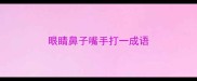 眼睛鼻子嘴手打一成语