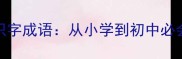 快速掌握200个常用识字成语从小学到初中必会的成语分类全攻略