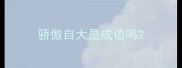 骄傲自大是成语吗