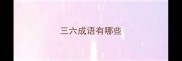 三六成语有哪些