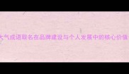 大气成语取名在品牌建设与个人发展中的核心价值