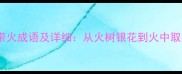 30个最常用的带火成语及详细从火树银花到火中取栗的智慧密码