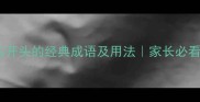5个以五开头的经典成语及用法家长必看语文知识