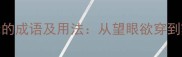 10个最常用形容思念的成语及用法从望眼欲穿到刻骨相思的文化解读