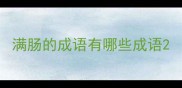 满肠的成语有哪些成语