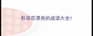 形容花漂亮的成语大全