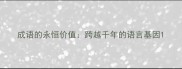 成语的永恒价值跨越千年的语言基因