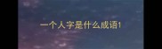 一个人字是什么成语