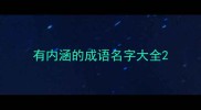 有内涵的成语名字大全