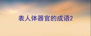 表人体器官的成语