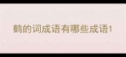 鹤的词成语有哪些成语
