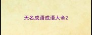 天名成语成语大全
