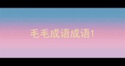 毛毛成语成语