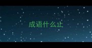 成语什么止