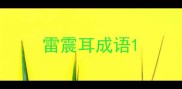 雷震耳成语