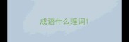 成语什么理词