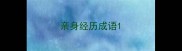 亲身经历成语