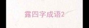 露四字成语
