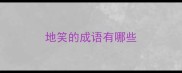 地笑的成语有哪些
