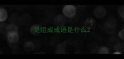 是组成成语是什么