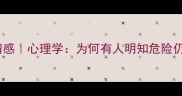 飞蛾扑火式情感心理学为何有人明知危险仍深陷其中