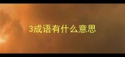 3成语有什么意思