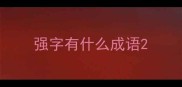 强字有什么成语