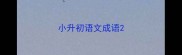 小升初语文成语