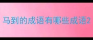 马到的成语有哪些成语
