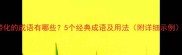 带化的成语有哪些5个经典成语及用法附详细示例