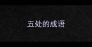 五处的成语