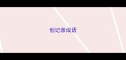创记录成语