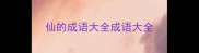 仙的成语大全成语大全