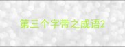 第三个字带之成语