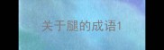 关于腿的成语