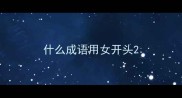 什么成语用女开头