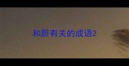 和胆有关的成语
