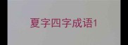 夏字四字成语