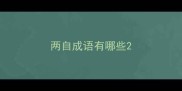 两自成语有哪些