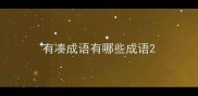 有凑成语有哪些成语