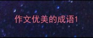 作文优美的成语