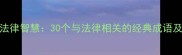 成语中的法律智慧30个与法律相关的经典成语及实用案例