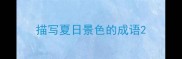 描写夏日景色的成语
