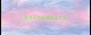 嫩开头的成语接龙大全