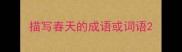 描写春天的成语或词语