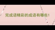 完成语精彩的成语有哪些